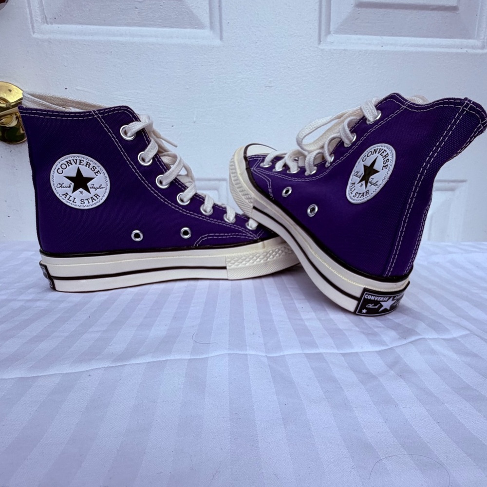 Converse Classic Purple High-Tops with White Accents